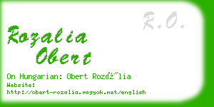 rozalia obert business card